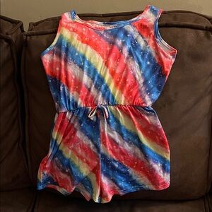 SHEIN Colorful Starry Kids Romper